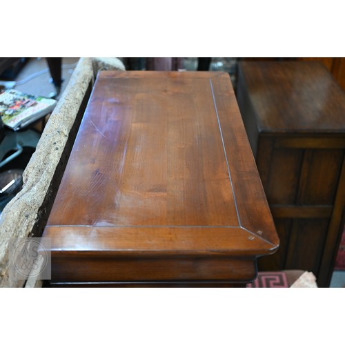 16 - Bridget Forestiere - A contemporary French cherrywood escritoire desk, the full width cavetto drawer... 