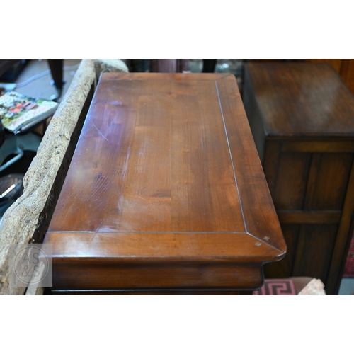 16 - Bridget Forestiere - A contemporary French cherrywood escritoire desk, the full width cavetto drawer... 