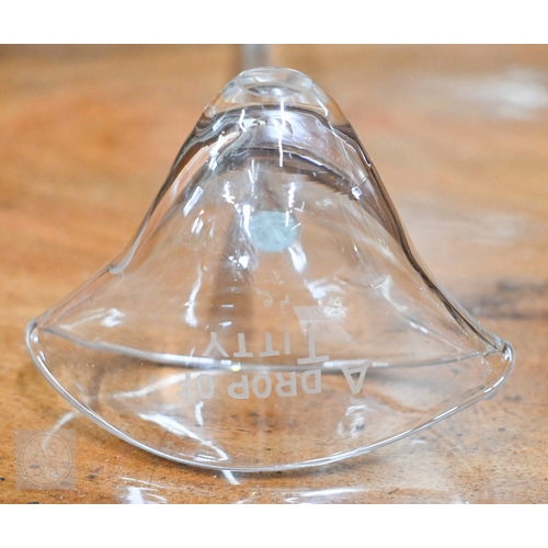 44 - The Barnsley Brewery Co. Ltd, a presentation glass punch bowl and ladle, presented to the MD Mr E.H.... 