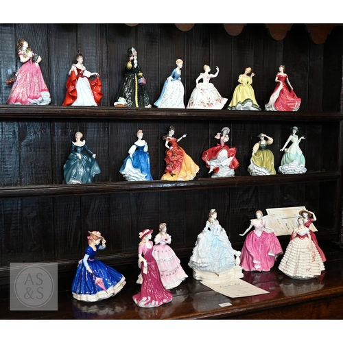 444 - Twenty Royal Doulton figures - Belle HN3706, Cheryl HN3253, Buttercup HN2309, Alison HN2336, Lorrain...