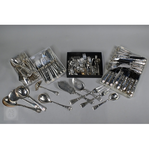 70 - An extensive Danish .826 grade service of flatware and cutlery, by V. Mortensen (Aalborg), Christoph...