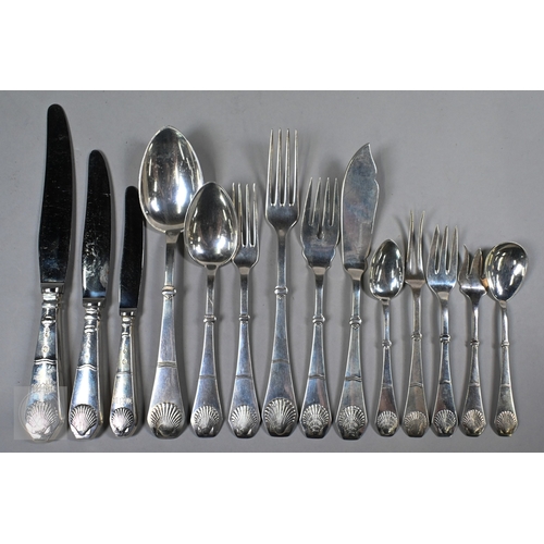 70 - An extensive Danish .826 grade service of flatware and cutlery, by V. Mortensen (Aalborg), Christoph... 