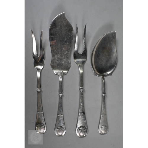 70 - An extensive Danish .826 grade service of flatware and cutlery, by V. Mortensen (Aalborg), Christoph... 