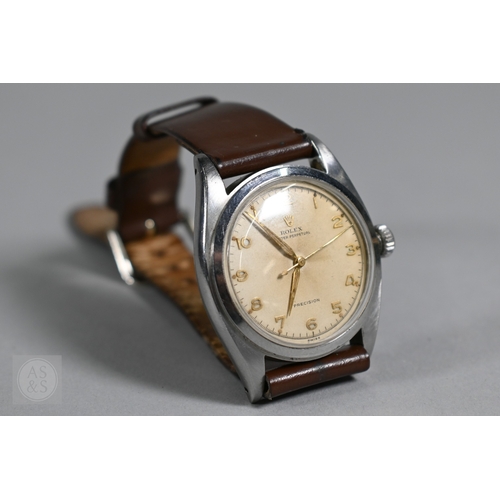 774 - Rolex, a gentleman's vintage Oyster Perpetual Precision wristwatch, stainless steel, manual movement... 