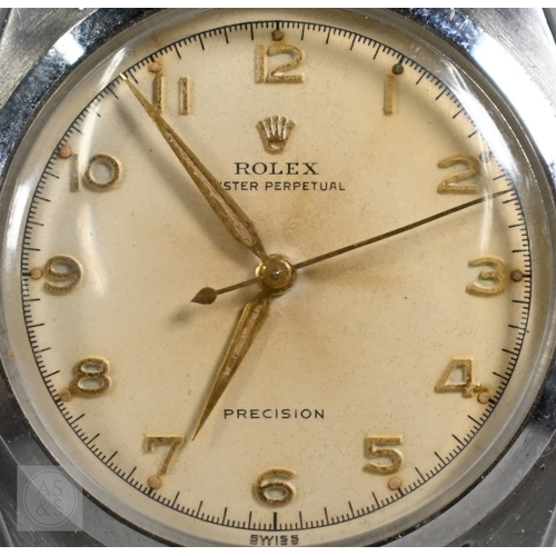774 - Rolex, a gentleman's vintage Oyster Perpetual Precision wristwatch, stainless steel, manual movement... 