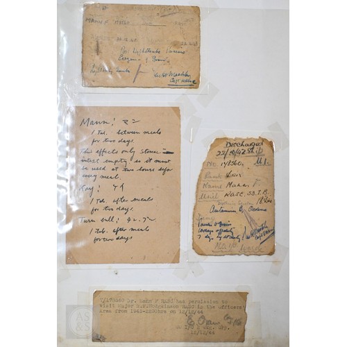 810 - A scarce, interesting and extensive archive of WWII period Japanese POW ephemera, amassed by T178560... 