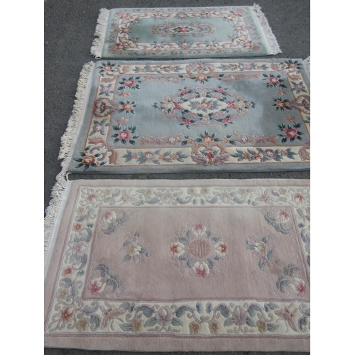 1 - Three Chinese Rugs, one 6ft x 4ft, two 3ft x 5ft.