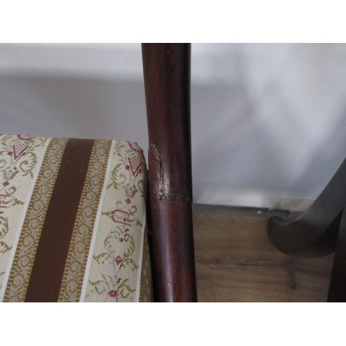 202 - A set of six mid 19th Century mahogany Dining Chairs and two others similar.