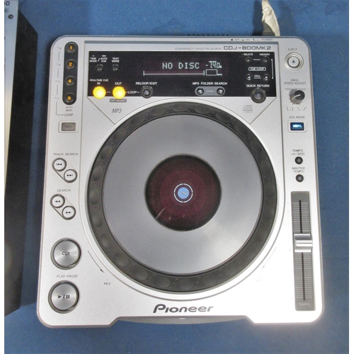 213 - A Pair of Pioneer CDJ-800 MK2 CD/MP3 Decks, a Behringer DJX700 four channel professional Mixer and a... 