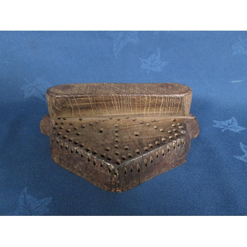 270 - A 19th Century treen Butter Mould in the form of a stylised octagonal flower.