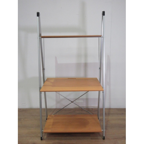 29 - A modern three tier folding Shelf Unit.