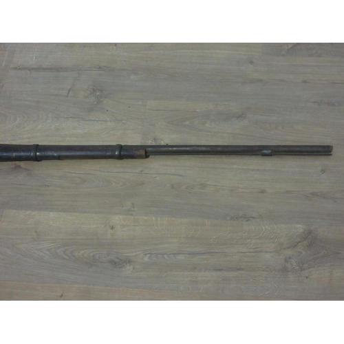 371 - An antique percussion Musket 4ft 5in L.