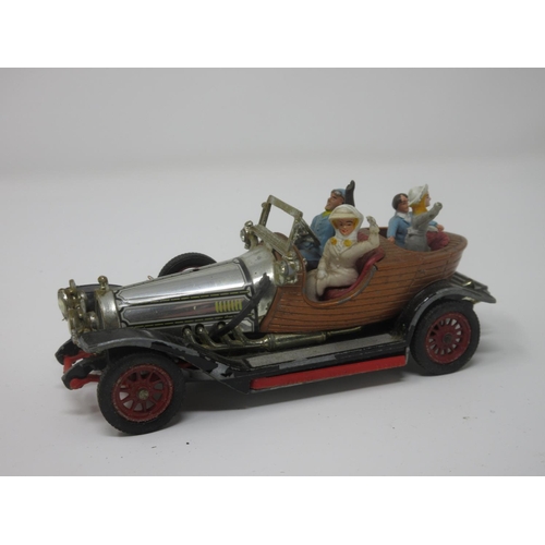 378 - A box of play worn Dinky, Corgi and Matchbox di-cast vehicles including a Corgi Chitty Chitty Bang B... 