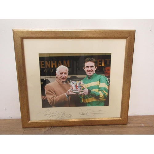 415 - A framed Photograph of Sir A.P McCoy and Lester Piggott. 'Lester Piggott' and 'A.McCoy' signed on mo... 