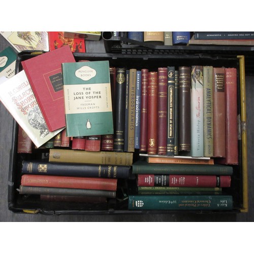 390 - Three boxes of Books including mixed topics and titles, some include 'Principles of Quantum Electrod... 