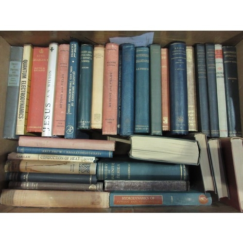 394 - Three boxes of Books on science and history including 'Theory of Infinite Series', 'Superconductivit... 