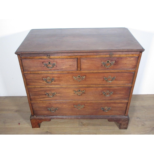 216 - A George III mahogany Batchelor's Chest with moulded top and slide above two short and three long gr... 