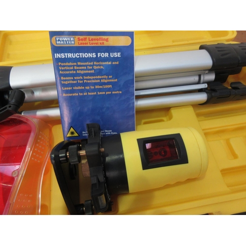 484 - A Power Master Laser Level and tripod in case