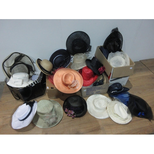 491 - Four boxes of assorted ladies Hats