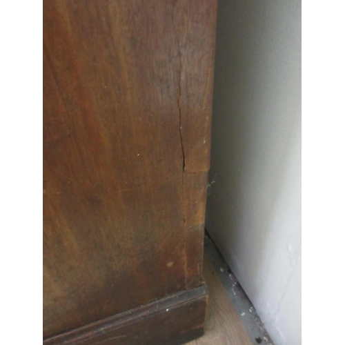 497 - A 19th Century mahogany Housekeeper's Cupboard the pair of panelled doors enclosing two bays of adju... 