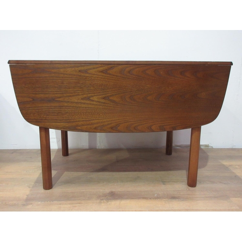 544 - A modern oak veneered dropleaf Dining Table 3ft 8in W x 2ft 4in H