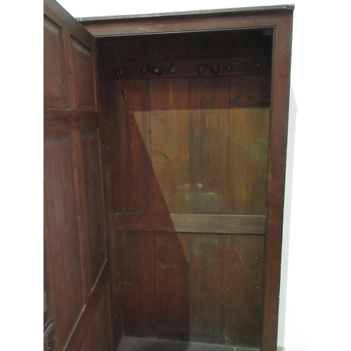 633 - A Victorian stained pine Cupboard fitted single panelled door 6ft 2in H x 3ft