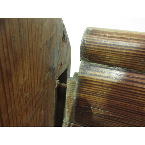 645 - A pitch pine Church Pew A/F 6ft W x 3ft 3in H