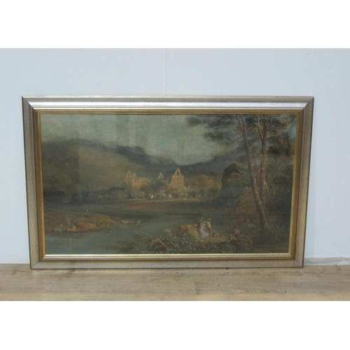 158 - ENGLISH SCHOOL c1850. On the Wye at Tintern, bears signature Copley Fielding, watercolour with touch... 