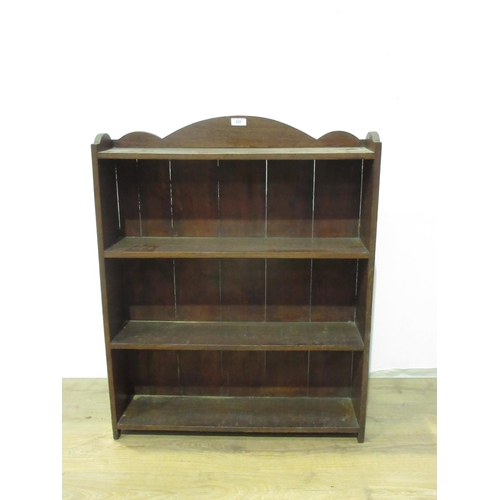 233 - An oak open Bookcase 2ft 8in W x 3ft 4in H