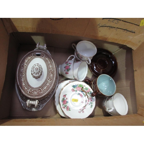 550 - Three boxes of part Tea Services including Minton, Colclough and Delphine