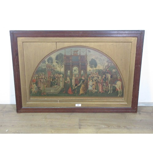 628 - A needlepoint Tapestry in the Medieval style depicting a Unicorn 4ft 6in H x 3ft 6in W and oak frame... 