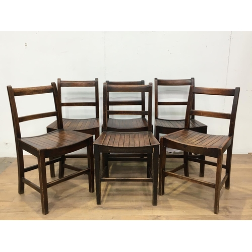 517 - A set of six Air Ministry Chairs 2ft 8in H