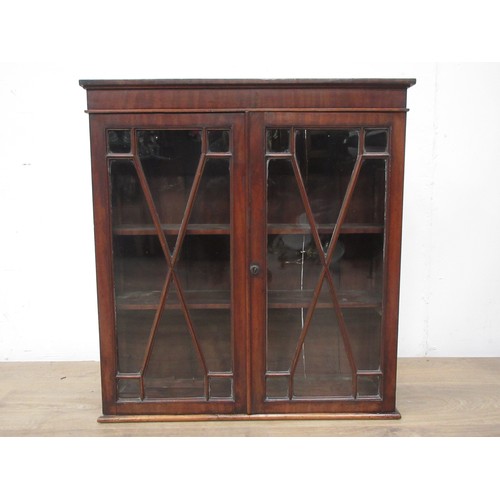 102 - A Georgian mahogany and astragal glazed Wall Cabinet fitted two doors enclosing shelves 2ft 2 1/2in ... 