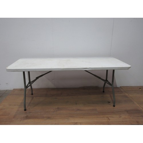 88 - Five folding Plastic Tables 5ft 11in W