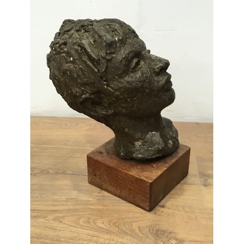 552 - A bronze Sculpture of  a woman's head by Diana Mann