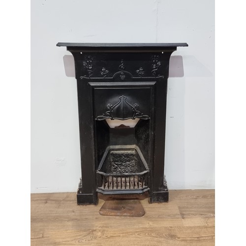 749 - A black painted cast iron Fire Surround 3ft 5in H x 2ft 4in W