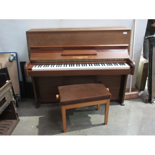 748 - A John Broadwood and Sons mahogany cased upright Piano 4ft 6in W x 3ft 8in H, and Stool