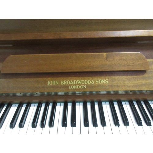 748 - A John Broadwood and Sons mahogany cased upright Piano 4ft 6in W x 3ft 8in H, and Stool