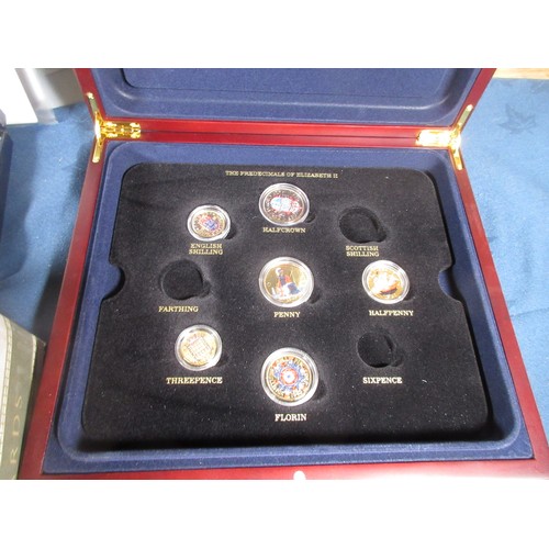 82 - A collection of mainly British & US modern commemorative Coins, to include two Elvis 