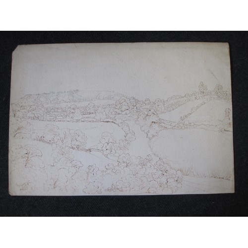 322 - J. NOTT. A selection of unframed drawings c.1850 depicting Shropshire and Welsh landscapes; subjects... 