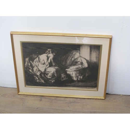 451 - GERALD SPENCER PRYSE (1882-1956)“Watching over Baby’, lithograph, artist’s proof, signed in pencil (... 