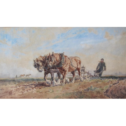 456 - SIDNEY PAUL GOODWIN (1867-1944) ‘Plough-time’ and Harvest-time, one signed ‘S. Goodwin’ (lower right... 