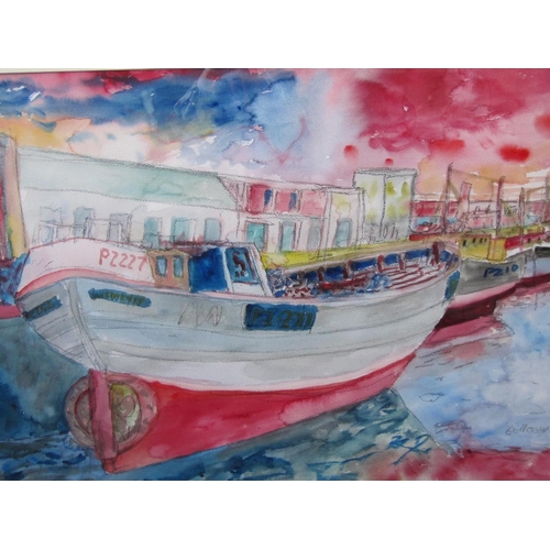 461 - JOHN BELLANY, R.A. (1942-2013), At a Harbour- Side, signed 'Bellany' (lower right), watercolour, 21 ... 