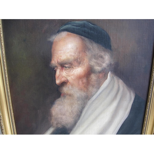 466 - G. DOMINY (circa 1970). Portrait of a Jewish Scholar, signed G. Dominy (lower left), oil on canvas l... 