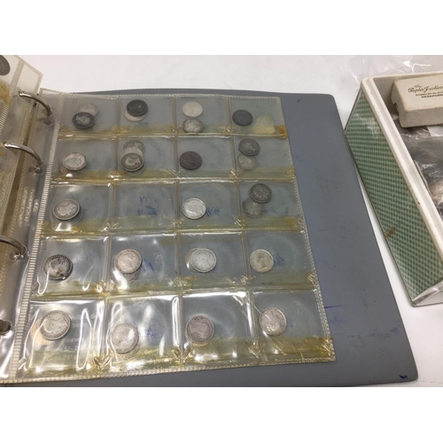 37 - A Collection of silver Threepences Victorian - George VI, in an album and loose (quantity)