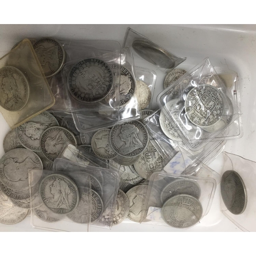 49 - A Collection of Victorian silver, mostly Shillings and Half Crowns