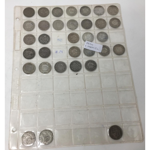 92 - A Collection of Shillings, part date run 1838-1966, to include 1863 and 1905