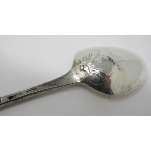 159 - Three George III silver Table Spoons, old English pattern with pattern backs, engraved initials T.R.... 