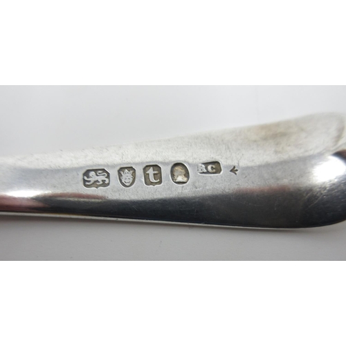 231 - A George III silver Table Spoon old English pattern engraved initials, Exeter 1796, maker Richard Fe... 