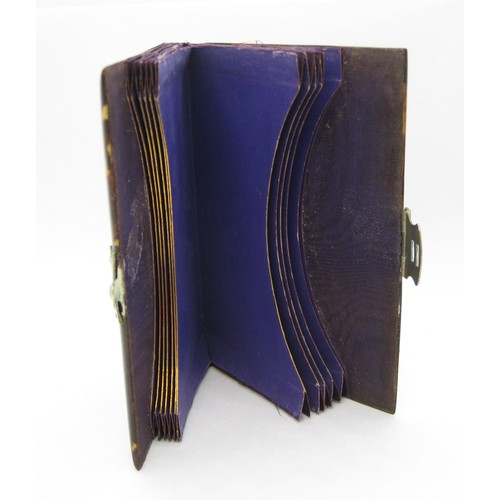 432 - A tortoiseshell Card Case with numerous interior divisions.